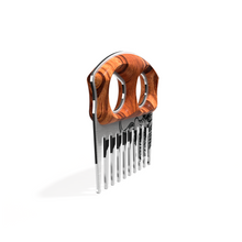Load image into Gallery viewer, Tiger Wood Stainless Beard Pick
