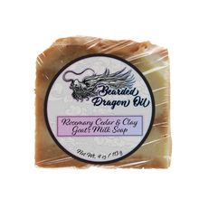 Load image into Gallery viewer, Rosemary Cedar & Clay Goat's Milk Soap
